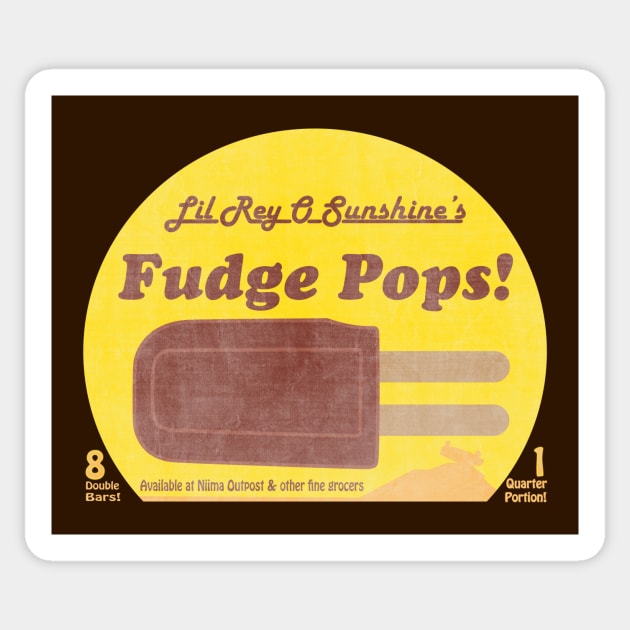 Rey's Fudge Pops Sticker by LaserBrainDesign